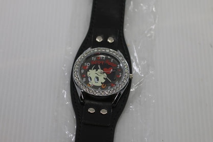 King betty boop w/ diamond color style Stones watch black
