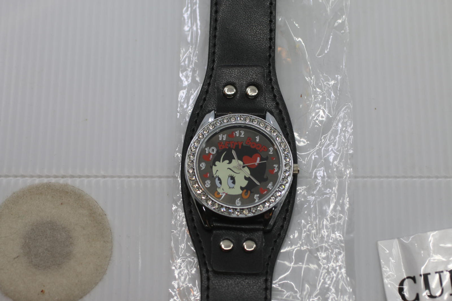 King betty boop w/ diamond color style Stones watch black