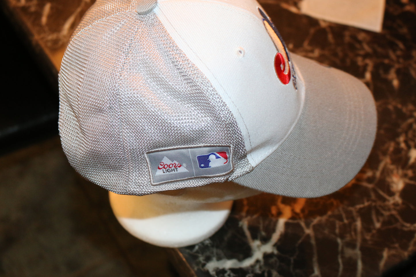 Men'S Mlb Montreal Expos Trucket Hat Adjustable Cap Coors Light