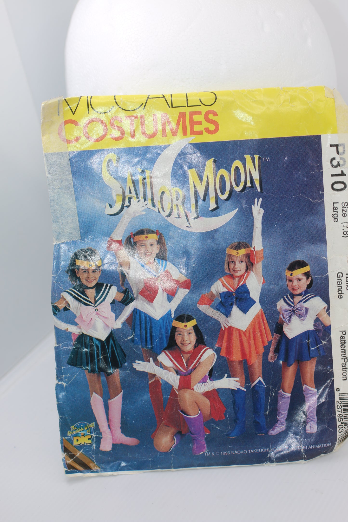 McCall's 7859 HTF Sewing Pattern Sailor Moon Costumes Girls Large 7-8 Cut/Compl