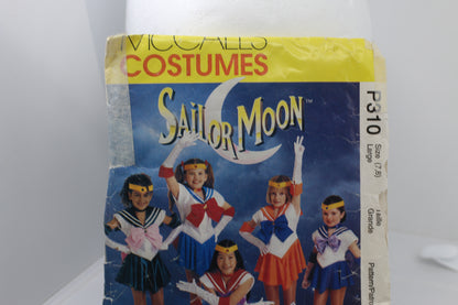 McCall's 7859 HTF Sewing Pattern Sailor Moon Costumes Girls Large 7-8 Cut/Compl