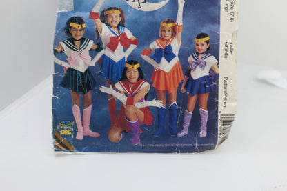 McCall's 7859 HTF Sewing Pattern Sailor Moon Costumes Girls Large 7-8 Cut/Compl