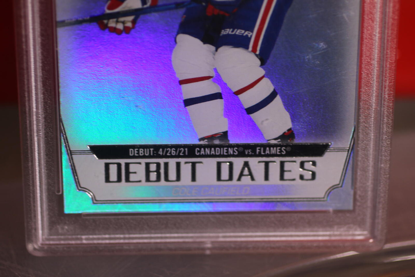 2022 Upper Deck Cole Caufield Debut Dates Hockey Card PSA 7 NM #DD18