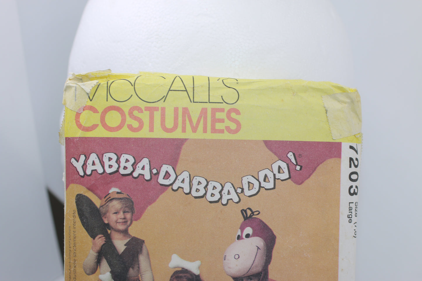 McCall's Children's Flintstones Costumes Pattern 7203 Size Large 7-8