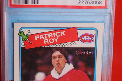 1988 O-Pee-Chee Patrick Roy Hockey Card #116 PSA Mint 9