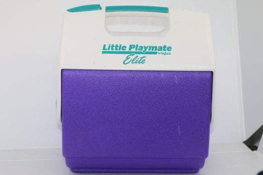 Vintage Igloo Little Playmate Elite Cooler Purple Teal Made in USA 1990s