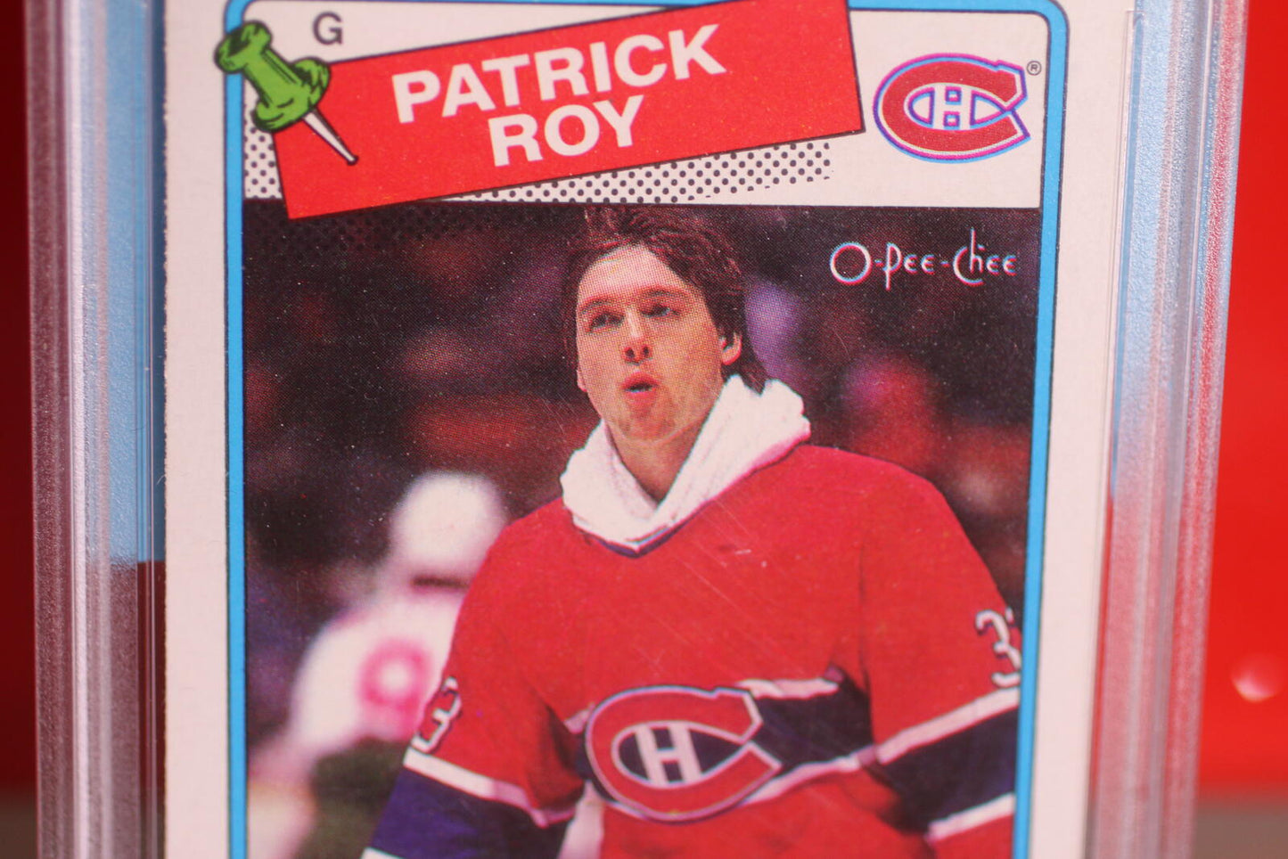 1988 O-Pee-Chee Patrick Roy Hockey Card #116 PSA Mint 9