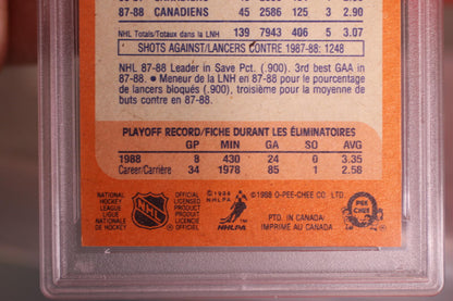 1988 O-Pee-Chee Patrick Roy Hockey Card #116 PSA Mint 9