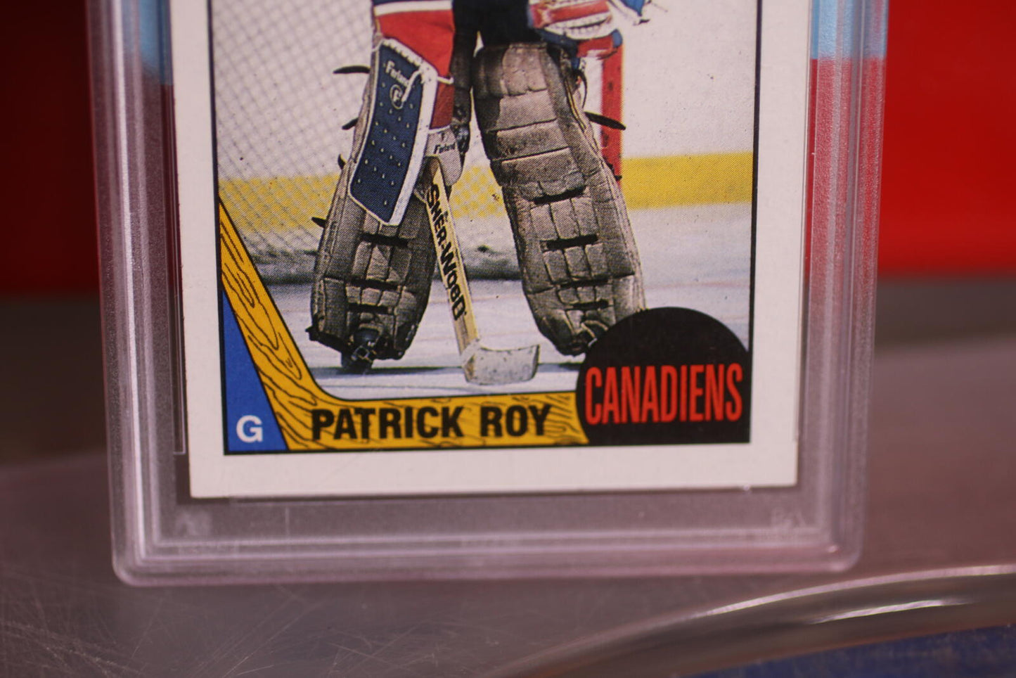 1987 Topps Patrick Roy Hockey Goaler Card #163 PSA 8 NM-MT Graded rare