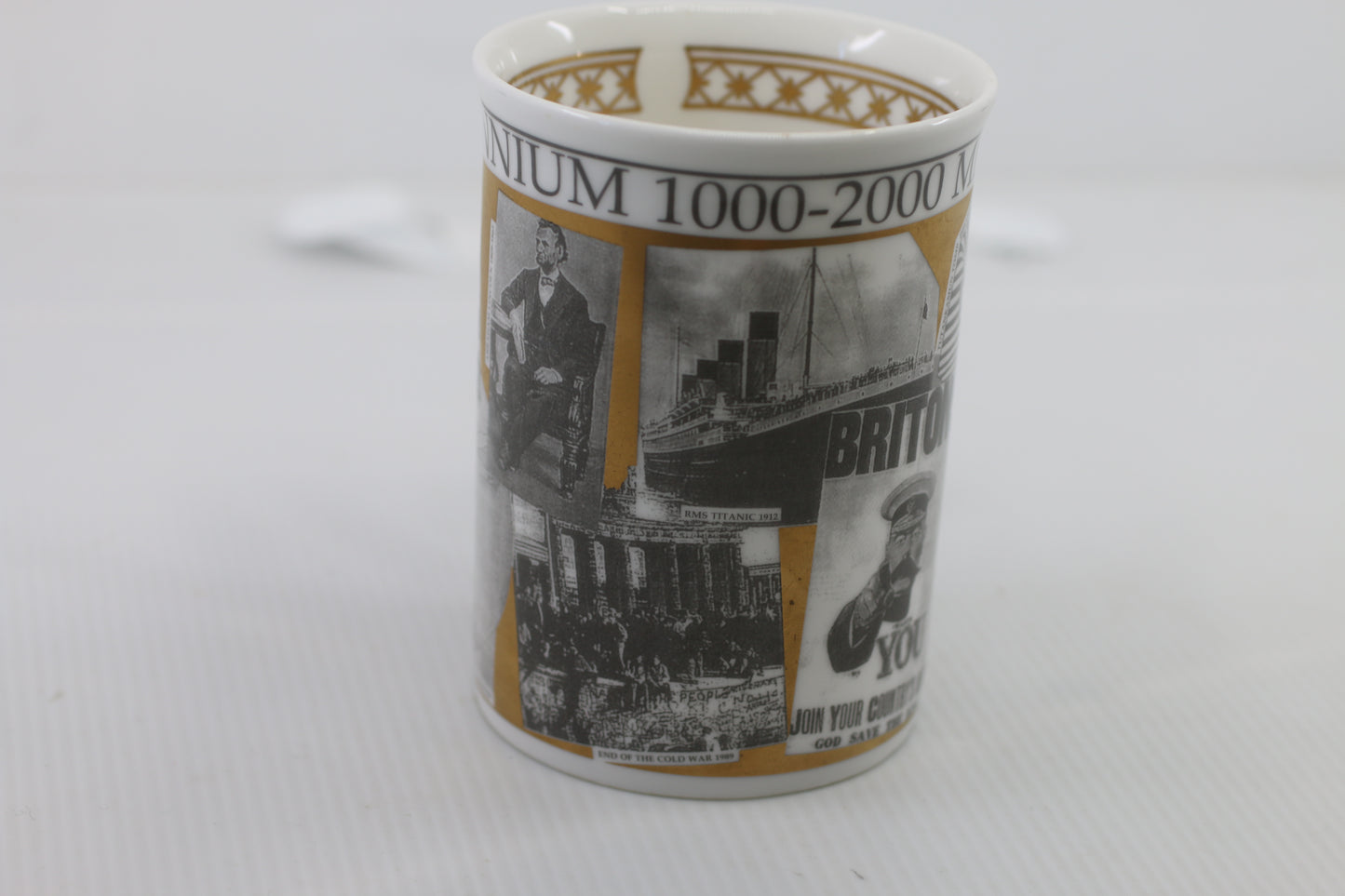 Y2K Vintage Crown Trent Elite Bone China Millennium 1000-2000 Mug - RARE - HTF