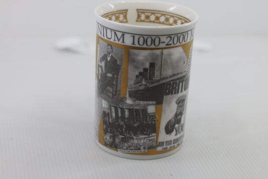 Y2K Vintage Crown Trent Elite Bone China Millennium 1000-2000 Mug - RARE - HTF