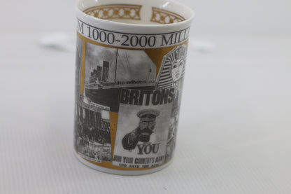 Y2K Vintage Crown Trent Elite Bone China Millennium 1000-2000 Mug - RARE - HTF