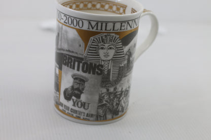 Y2K Vintage Crown Trent Elite Bone China Millennium 1000-2000 Mug - RARE - HTF