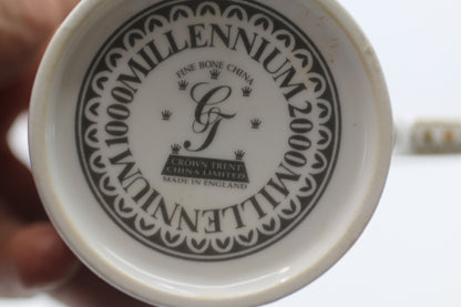 Y2K Vintage Crown Trent Elite Bone China Millennium 1000-2000 Mug - RARE - HTF
