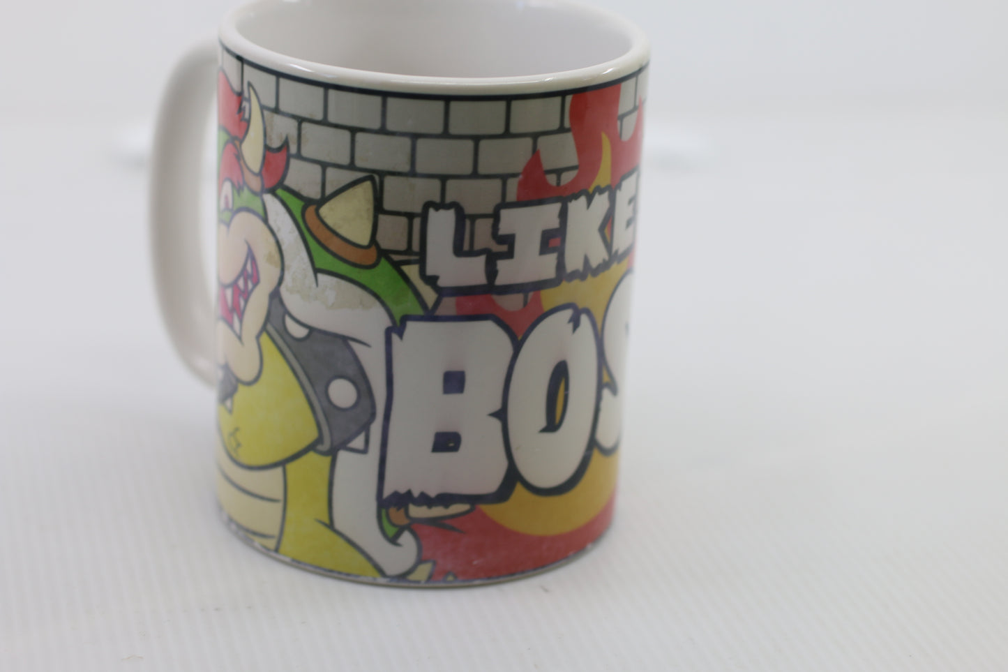 Super Mario Bros Bowser Like A Boss 11 oz Mug used - Official Nintendo Licensed