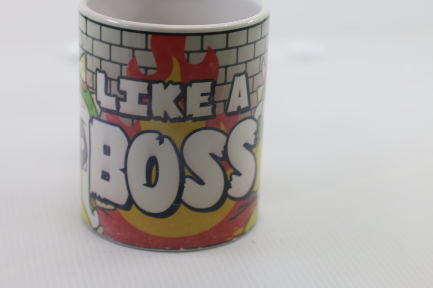 Super Mario Bros Bowser Like A Boss 11 oz Mug used - Official Nintendo Licensed