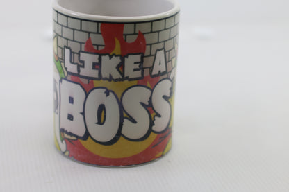 Super Mario Bros Bowser Like A Boss 11 oz Mug used - Official Nintendo Licensed