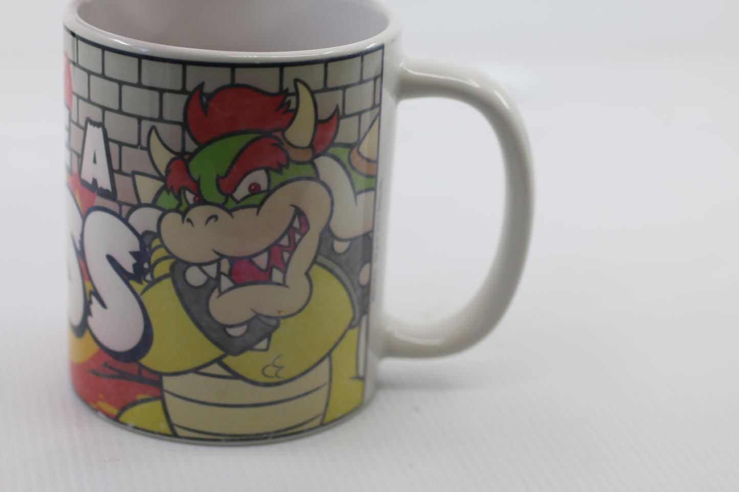 Super Mario Bros Bowser Like A Boss 11 oz Mug used - Official Nintendo Licensed