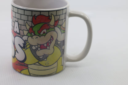 Super Mario Bros Bowser Like A Boss 11 oz Mug used - Official Nintendo Licensed