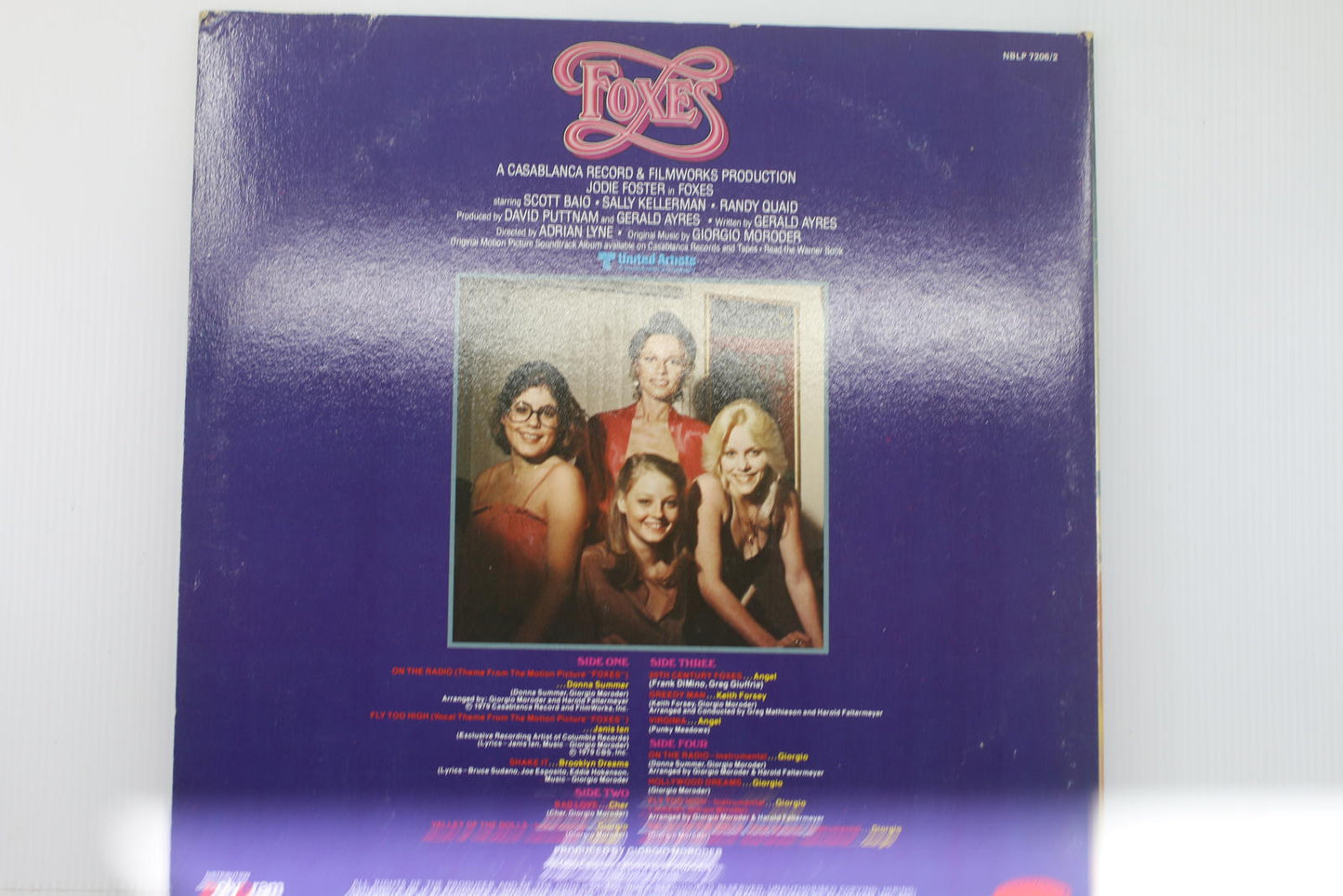 Foxes Original Soundtrack Vinyl Record Giorgio Moroder