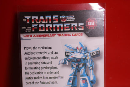 Transformers 40th Anniversary Trading Card - Prowl Robot Mode 2024 dYNAMITE