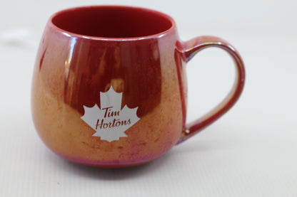Tim Horton's 2020 Iridescent Red Coffee/Tea Mug (12 Oz) Maple Leaf