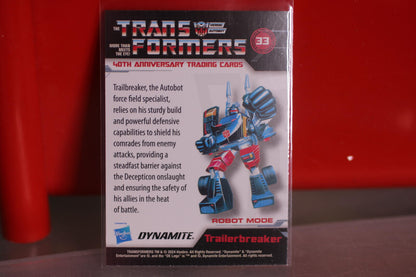 Transformers 40th Anniversary Trailbreaker Trading Card Dynamite 2024