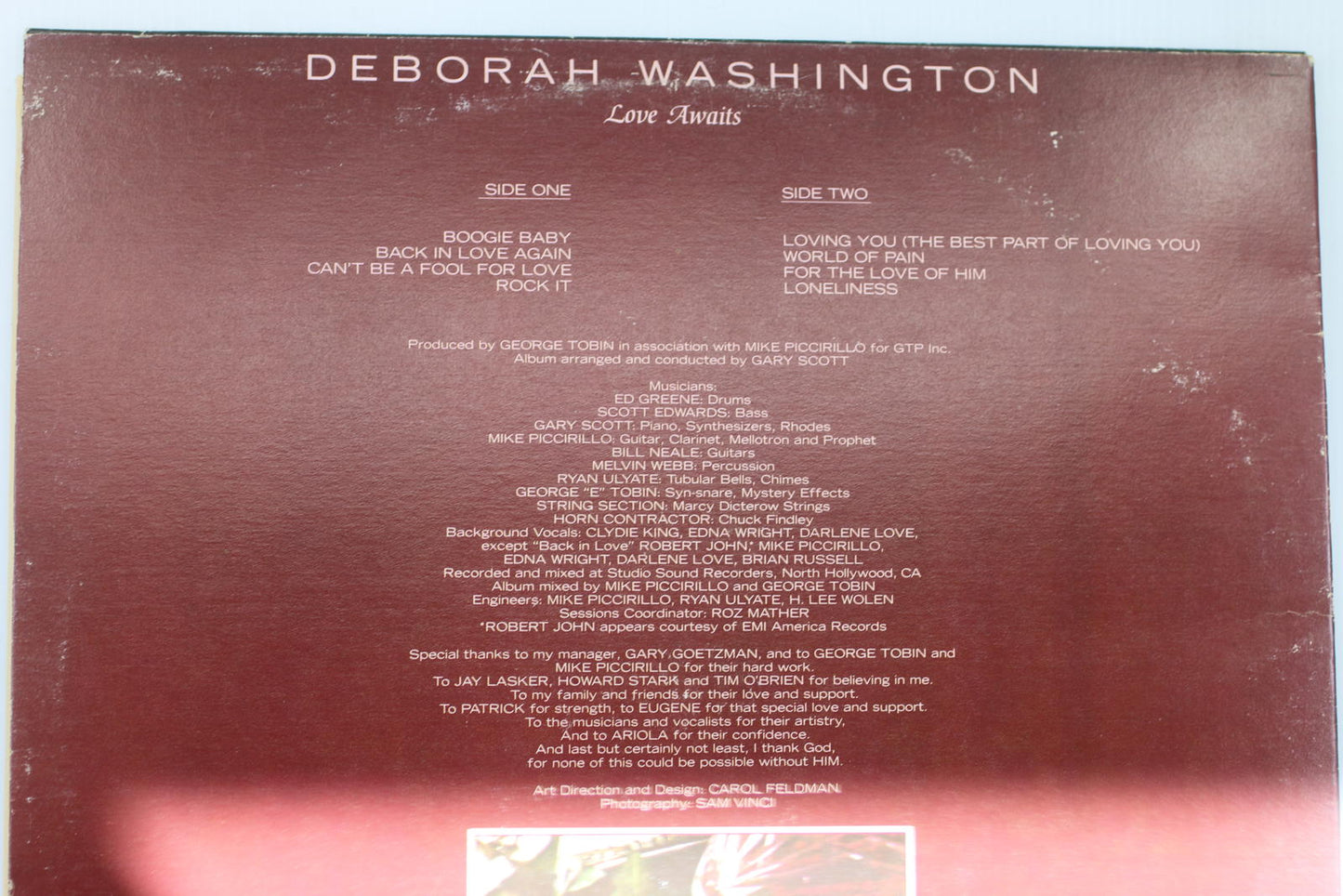 Deborah Washington - Love Awaits Vinyl Record Album