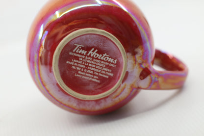 Tim Horton's 2020 Iridescent Red Coffee/Tea Mug (12 Oz) Maple Leaf