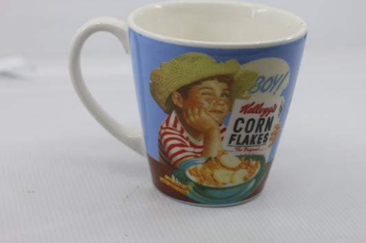 Kelloggs Coffee Mug Retro Corn Flakes Grains Are Great Foods 2005