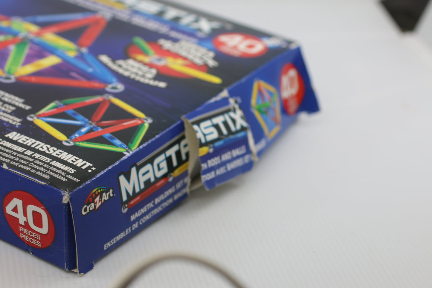 MAGTASTIX 40 Piece Magetic Building Set Rods Balls Cra-Z-Art Used Complete