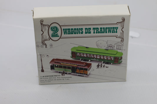 2 CLASSIC STREETCARS HO SCALE DESIRE ST. AND POWELL & MASON ST. TROLLEY