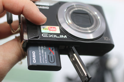 Casio Exilim EX-H10 12.1MP Digital Camera Black Boxed Complete w/ Case SD Card