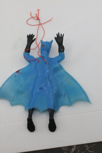 Vintage Batman PVC Hanging Figure Blue Cape Red String 1970s–1980s DC Comics #1