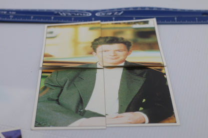 1990 Panini Fan Club Collection Pop Star Stickers Rick Astley (#6-9)