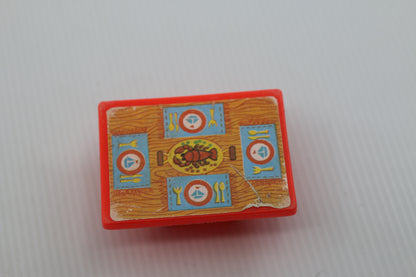 Fisher Price #985 Red Lobster Table Vintage 1972 Little People Happy Houseboat