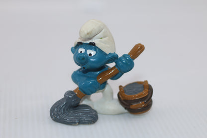 Mop and Pail Smurf 20193 Smurfs Figure Pitufo Puffi Schlumpf schtroumpf