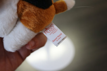 Basset Hound Plush Stuffed Animal Toy By Russ, Sitting. 6"