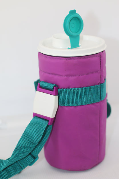 Tupperware Thirstquake 30oz. Tumbler Vintage With Insulated Carrying Bag Purple