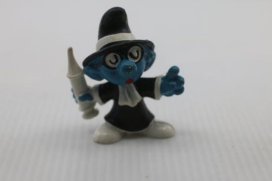 Smurfs 20075 Quack Smurf Brainy Doctor Vintage Original Figure PVC Toy Figurine