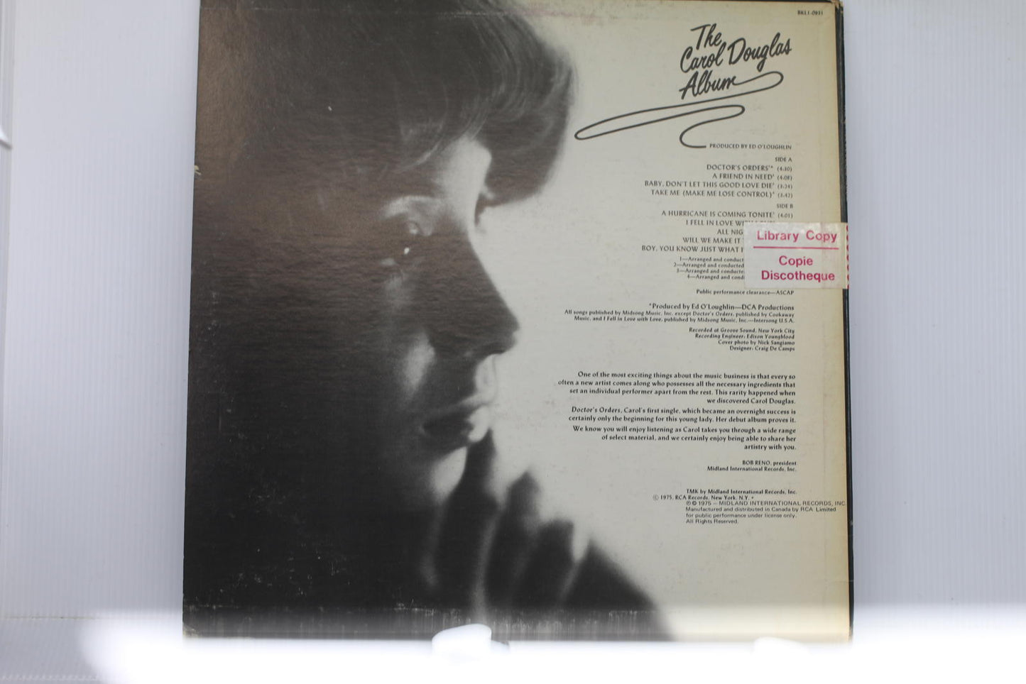 The Carol Douglas Album Vinyl Record LP