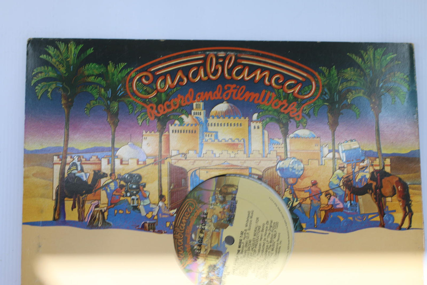 A Casablanca Single 33⅓ RPM Vinyl Record and film work