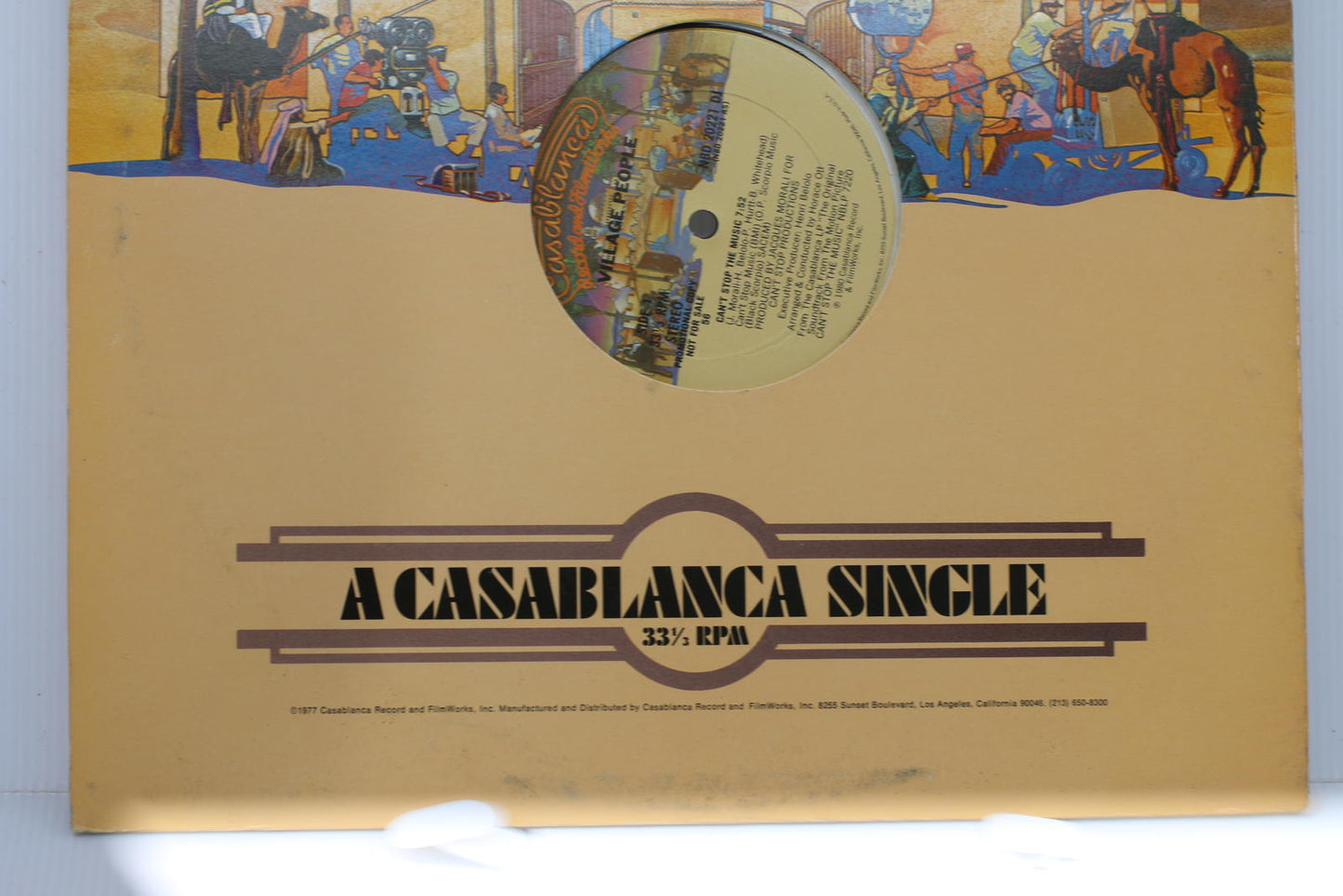 A Casablanca Single 33⅓ RPM Vinyl Record and film work