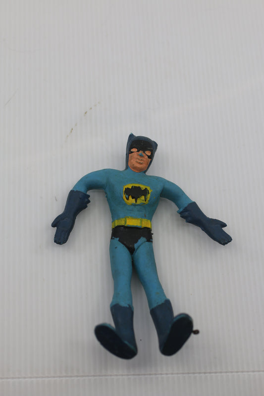 Vintage Batman Rubber Figure Blue Suit – DC Comics – Made in China