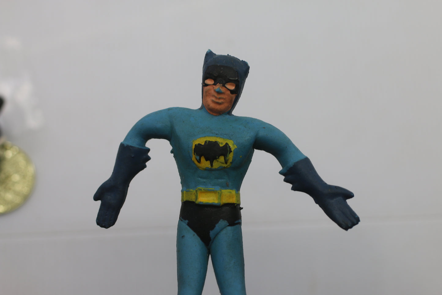 Vintage Batman Rubber Figure Blue Suit – DC Comics – Made in China
