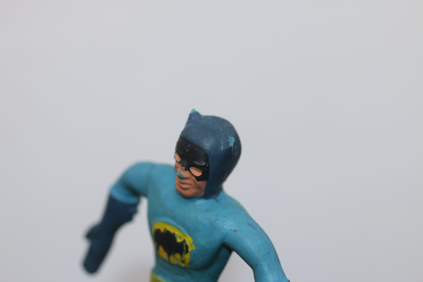 Vintage Batman Rubber Figure Blue Suit – DC Comics – Made in China
