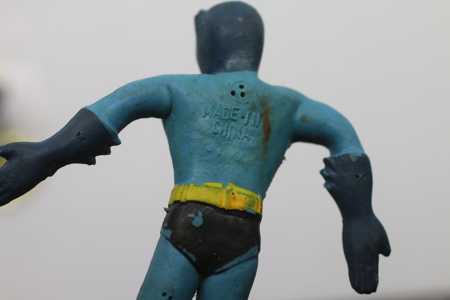 Vintage Batman Rubber Figure Blue Suit – DC Comics – Made in China
