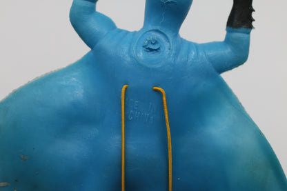 Vintage Batman Hanging Figure Blue Cape Rubber Toy – DC Comics – Made in China – 1970s–1980s