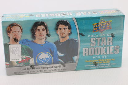Upper Deck Jeu de cartes de hockey Star Rookies 2022-23 factory sealed box
