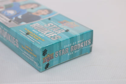Upper Deck Jeu de cartes de hockey Star Rookies 2022-23 factory sealed box